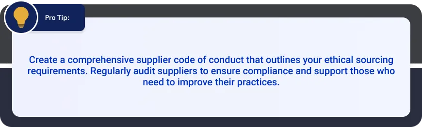 Pro tip for illustrating steps to create a comprehensive supplier list for effective procurement management.